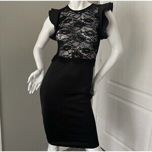 Good Time USA Black Lace Dress Women’s Sz M